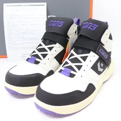 IT7UCB2NMN5Q 新品未使用 CONVERSE コンバース RUN'N SLAM ランスラム PS スニーカー ハイカット アンクル 黒×紫×白 安全靴 作業靴 26㎝