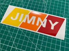 3色 JIMNY カッティングステッカー イエロー オレンジ 赤 ジムニー JA11 JA71 JA12 JA22 JB23 JB64