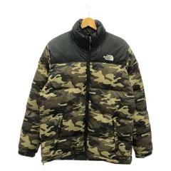 【中古】THE NORTH FACE ヌプシダウンジャケット L NF0A3C8D カーキ カモフラ ザノースフェイス[10]