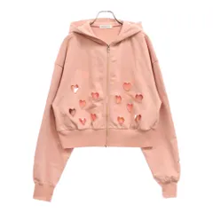 MAISON SPECIAL (メゾンスペシャル ) Many Heart Cutouts Hoodie メニーハート カットアウト スウェット ジップアップパーカー ピンク レディース 21242415321のサムネイル