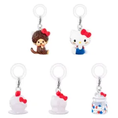 【中古】ストラップ 全5種セット 「モンチッチ×ハローキティ めじるしアクセサリー」