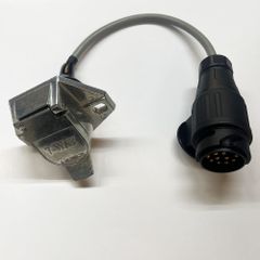 アメリカ(USA 7)-ヨーロッパ(EU 13)変換アダプター 車両側EU13pin→トレーラー側 USA 7pin(JIS7極)　*トレーラー配線