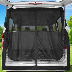 KYG 車 カーテン マグネット固定 リアゲート用防虫ネット 車中泊用品 防虫グッズ 虫除け 網戸 両面スライドファスナー 取付簡単 カー用品 アウトドア キャンプ 160x150cm