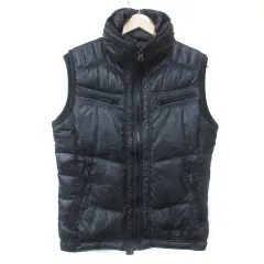 ディーゼル DIESEL ダウン ベスト フード スタンドカラー ジップアップ M 黒 ブラック /FF5 ■GY12のサムネイル