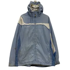 Columbia ナイロンジャケット レディース L ライトブルー ホワイト コロンビア マウンテンパーカー 古着卸 アメリカ仕入 a612-5118