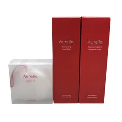 ♪1000 オレリー モイストオイルインクレンジングウォーター 150ml (メイク落とし) モイストフェイスウォッシュ 100g (洗顔料) 濃密泡立てネット セット 未使用 Aurelie