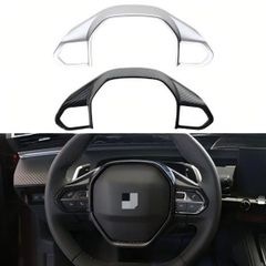 プジョー E-208 508 208 3008 GT 4008 5008 ABS カーボン ステアリングホイール 装飾カバー イ