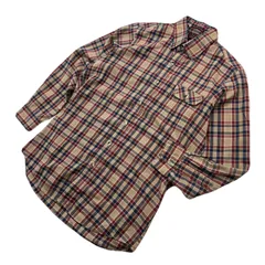 【80s ヴィンテージ】LEVIS リーバイス USA製 チェック シャツ ワークシャツ レッド ネイビー ベージュ M メンズ 古着●S4445