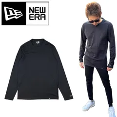ニューエラ NEWERA 長袖Tシャツ 長袖 ヘリテージ NEA102 ブラック ロゴ ワンポイント 丸首 クルーネック メンズ レディース ユニセックス シンプル NEWERA HERITAGE BLEND LONG SLEEVE 新品 正規品 未使用品