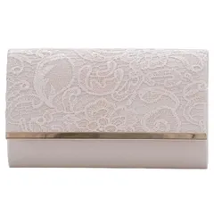 [MORE AUNI] 結婚式 バッグ レディース パーティー 2way クラッチバッグ 結婚式 2次会 1.5次会 お呼ばれ サブバッグ フォーマルバッグ セカンドバッグ (ベージュ / 5050) [ベージュ / 5050]