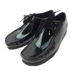 Supreme シュプリーム Clarks Originals Patent Leather Wallabee クラークス パテント レザー ワラビー シューズ ブラック系 UK10.5【極上美品】【中古】