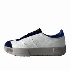 ジョルジオアルマーニ GIORGIO ARMANI レザーローカットスニーカー UK8 紺×白 ブルー ホワイト メンズのサムネイル