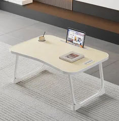 L THOOH 2025年NEW多機能 机 一体成形折りたたみテーブル 幅60x奥行40x高さ28cm 折りたたみてーテーブル 一人暮らし 低い 小さい 座卓 パソコンデスク 組立不要(ベージュ,  長60x幅40cmx高さ28cm)