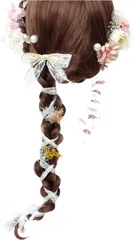 neccote(ネコート) 髪飾り 成人式 卒業式 着物 和装 金箔 リボン 結婚式 入学式 七五三 振袖 浴衣(A ピンク,  11点セット)