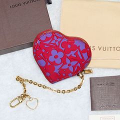 LOUIS VUITTON ポルトモネクール 財布 小銭入れ/コインケース スイートモノグラム ヴェルニ ハート  M90132 紫 ピンク