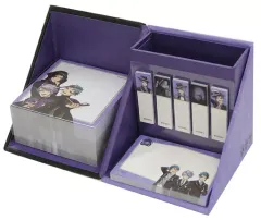 【中古】文房具その他 オクタヴィネル寮 ステーショナリーセット(付箋・メモ帳 ペンスタンド付き) 「ディズニー ツイステッドワンダーランド」