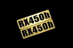 EEE-923-1 RX450h 金黒 アクリル2層 ステッカー レクサス Fスポーツ ABS FRD モデリスタ WALD カスタム 前期 後期 2枚1セット
