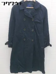 ◇ ◎ SEVENDAYS=SUNDAY セブンデイズ サンデイ ウエストベルト付き 長袖 トレンチ コート サイズL ネイビー系 レディース 【中古】 【1102030041943】のサムネイル