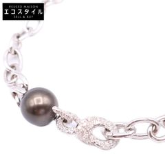 MIKIMOTO ミキモト 750 13.5mm黒蝶パール ダイヤモンド チェーン