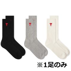 AMI PARIS アミ パリス ハートロゴ 靴下 ソックス 黒 白 グレー