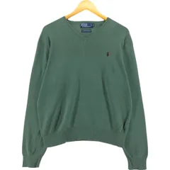 古着 ラルフローレン Ralph Lauren POLO by Ralph Lauren Vネック コットンニットセーター メンズM相当/eaa434664