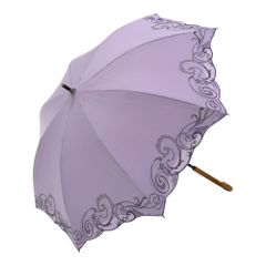 シノワズリーモダン ペイズリー刺繍かわず張りショート晴雨兼用日傘