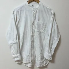 (^w^)b UNIQLO ユニクロ ノーカラーシャツ ホワイト シンプル メンズ Sサイズ