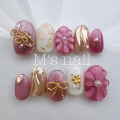 完成品/翌日発送可能/匿名発送可能/ネイルチップ22枚入り/全サイズ入り/結婚式/成人式/ブライダルネイル/ネイルチップ/マグネットネイルチップ