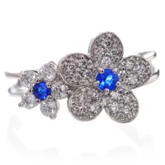 指輪 レディース リング アウイナイト プラチナ ダイヤモンド Pt950 フラワー 刻印入り 鑑別書付き 日本製【アクセサリーマート/メルカリShops店】