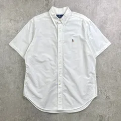 90年代 Ralph Lauren ラルフローレン CLASSIC FIT 半袖オックスフォードシャツ メンズL 