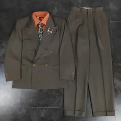 VINTAGE - 90's ピンズ使用 ブラウンカラーセットアップ ダブル