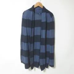 D444　GAP　ギャップ　カーディガン　ネイビー　ボーダー柄　羽織　XS