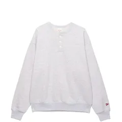 Healthknit ヘルスニット CLASSIC SWEAT HENLEY NECK L/S　Color：ASH GRAY クラシック スウェット ヘンリーネック 新品のサムネイル