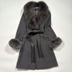 美品✨マテリア ロングコート フォックスファー アンゴラ 38 ブラック
