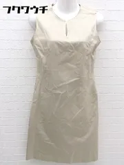 ◇ DES PRES デ プレ シルク混 バックジップ ノースリーブ 膝下丈 ワンピース ベージュ レディース 【中古】 【1002801318024】のサムネイル
