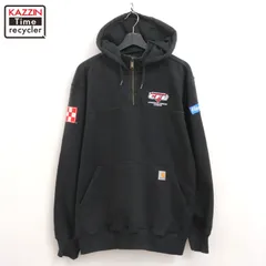 00s Carhartt ハーフジップ RAIN DEFENDER スウェット パーカー メンズ 表記Mサイズ