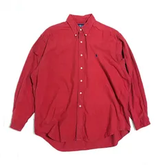 メンズXL 90s Ralph Lauren シャモアクロスシャツ【b0033】