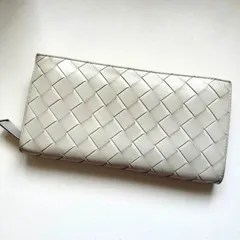 ボッテガヴェネタ　BOTTEGA VENETA 長財布　イントレチャート　ホワイト