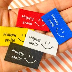 革タグレザータグ　smile happy☺︎ミニタグ40ピース520 革タグレザータグ smile happy☺︎ミニタグ40ピース ハンドメイド素材