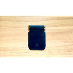本革小物入れ「Push Thumb（S）（プッシュサム S）」栃木レザー　ネイビー　コインケース　アクセサリーケース　本革　紺　navy