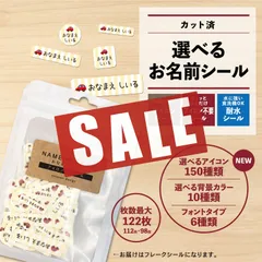 期間限定価格★大容量！カット済選べるお名前シール（アイロン・アイロン不要・耐水）シール