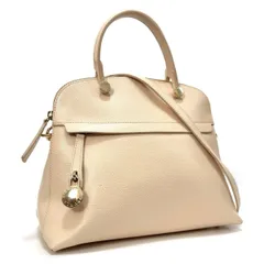 フルラ パイパー ハンドバッグ ショルダーバッグ 2way 斜め掛け 鞄 クリーム アイボリー ivory ホワイト ゴールド レザー 本革 FURLA