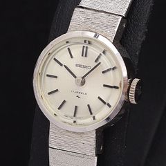 セイコー 11-0720 14KWG シルバー文字盤 セイコー 11-0720 14KWG