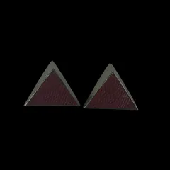 ヴィンテージ トライアングル イヤリング レッド 幾何学モチーフ