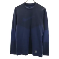 NIKE PRO ナイキプロ トレーニング 長袖 ウェア S ネイビー DRI-FIT メンズ 古着