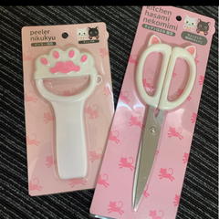 新品　２点セット　キッチンバサミ　ピーラー　猫耳