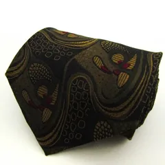 ダーバン ブランド ネクタイ 総柄 シルク イタリア製 PO  メンズ イエロー Durban 【中古】