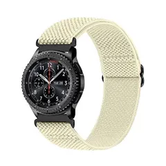 Runostrichバンド ナイロン20mm 22mm 時計ベルト伸縮性 Quick Release 腕時計バンド (オフホワイト 22mm)