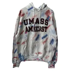 Champion ロゴスウェット パーカー M ホワイト マルチカラー チャンピオン フーディー プルオーバー プリント カットソー 冬物 a709-6515