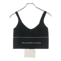 ALEXANDER WANG (アレキサンダーワン) RIBBED BRA WITH LOGO ELASTIC ロゴ タンクトップ ブラック レディース 1CC4218077のサムネイル